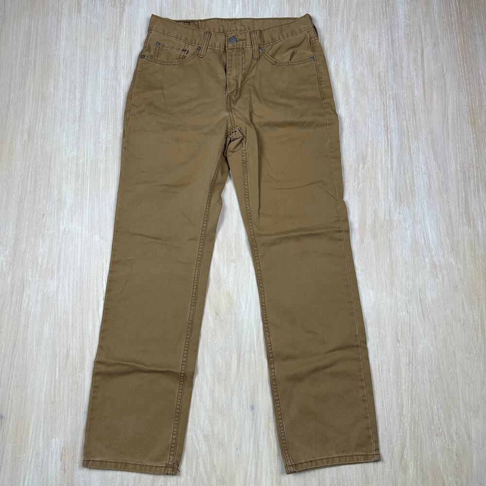 Levi's 514 Khaki Straight Leg Mid Rise Stretch Casual Classic Pants Men's 30X30